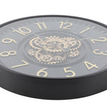 Countryfield Radar wandklok  rond "Clarke" Zwart metaal Ø 55 cm